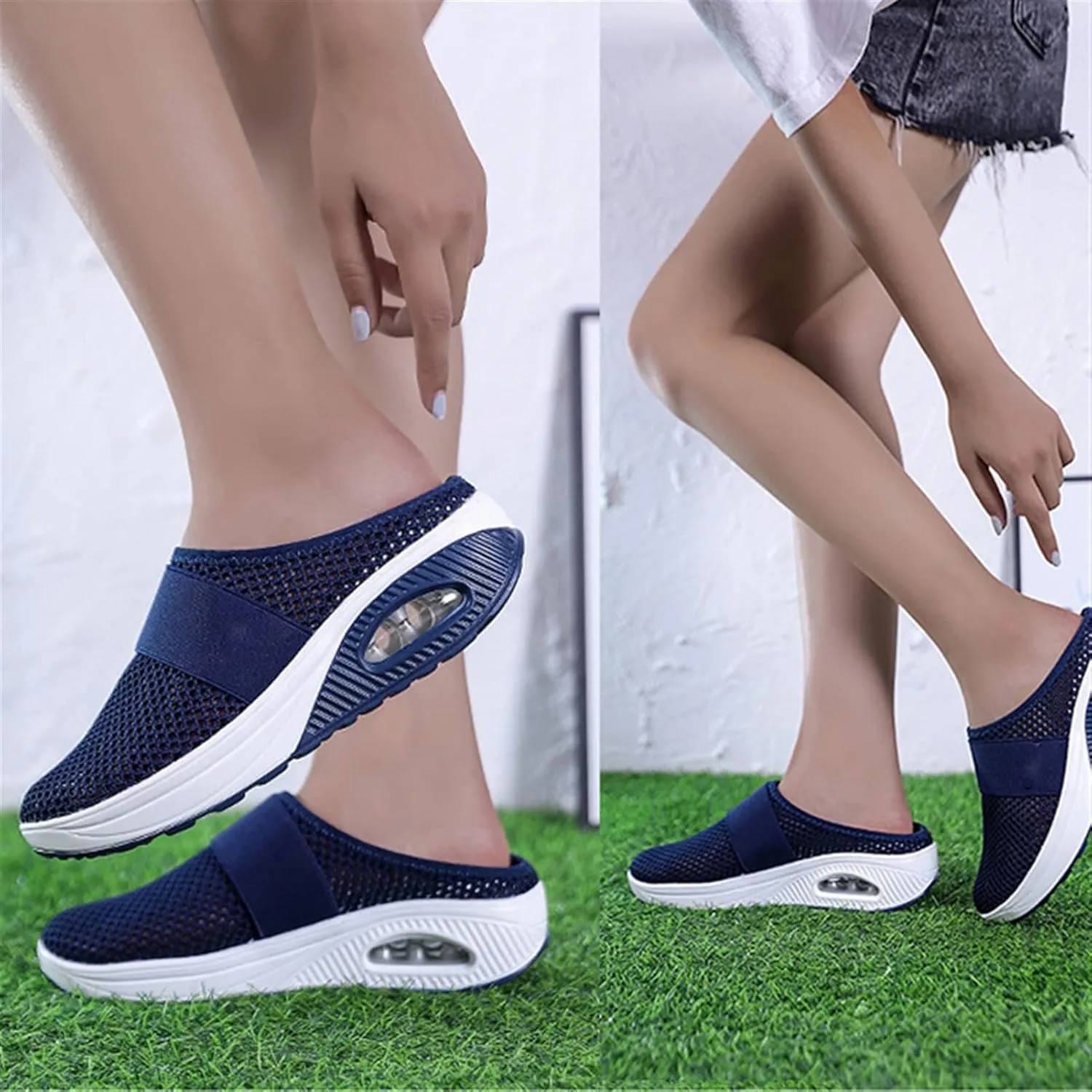 2022 Air Cushion Slip-On Walking Shoes Orthopedic Diabetic Walking Shoes, Air Cushion Shoes for Women, Mesh Orthopedic Diabetic Walking Shoes