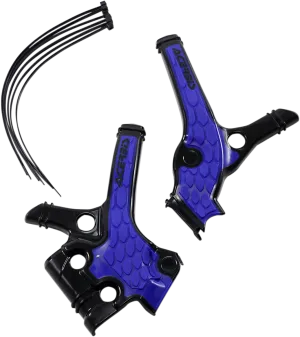 ACERBIS X-Grip Frame Guards - Black/Blue 2736381004
