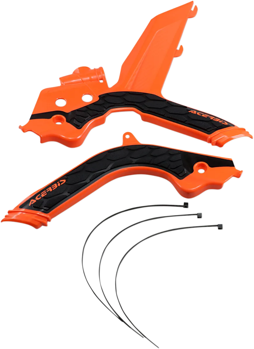 ACERBIS X-Grip Frame Guards - Orange/Black 2733445225