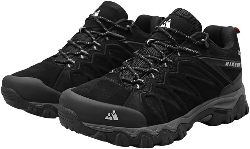 ailishabroy Men's Outdoor Hiking Shoes Lightweight Non Slip Outdoor Breathable Low Top Ankle Boots Hike Trekking Trails Camping Work Shoe