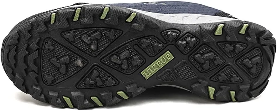 ailishabroy Men's Outdoor Hiking Shoes Lightweight Non Slip Outdoor Breathable Low Top Ankle Boots Hike Trekking Trails Camping Work Shoe