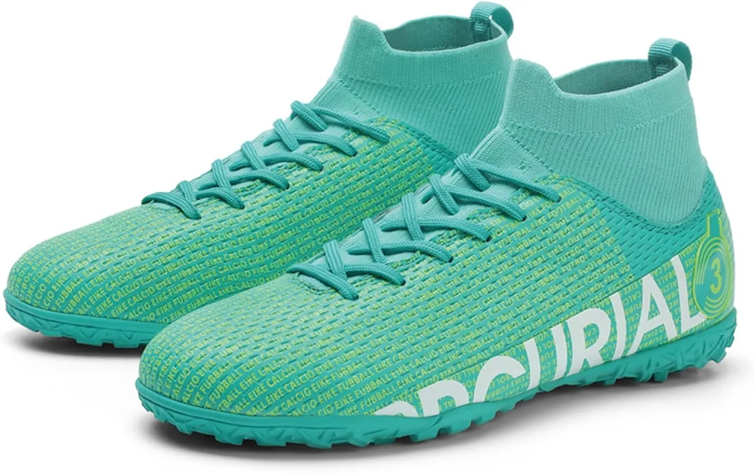 AIRFUL Football Boots Men's High Top Football Shoes FG/AG Training Shoes Professional Athletics Sneakers Teenager Soccer Shoes (Color : C, Size : 5 Women/3.5 Men)