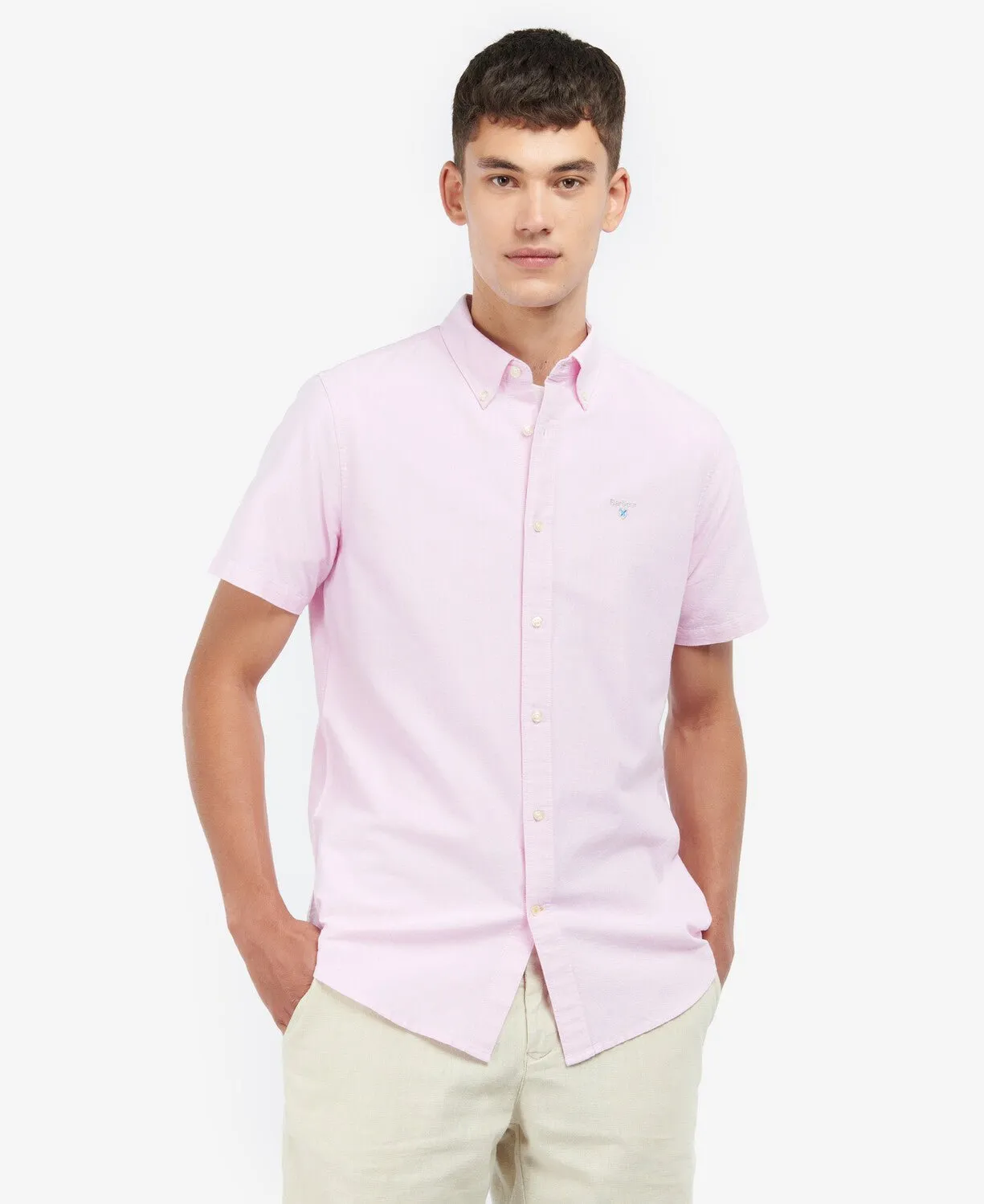 BARBOUR Oxford Short Sleeve Tailored Shirt PINK