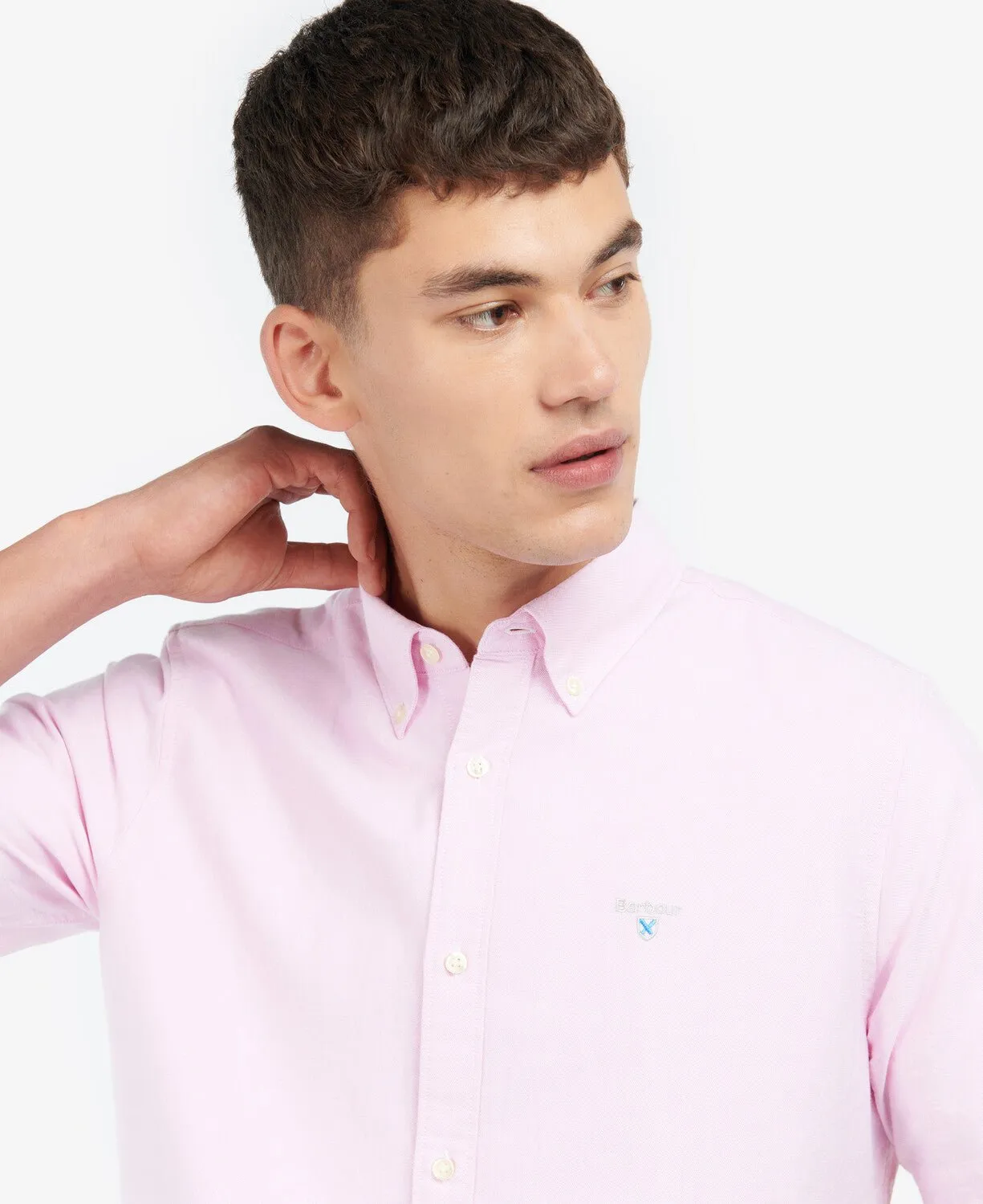 BARBOUR Oxford Short Sleeve Tailored Shirt PINK