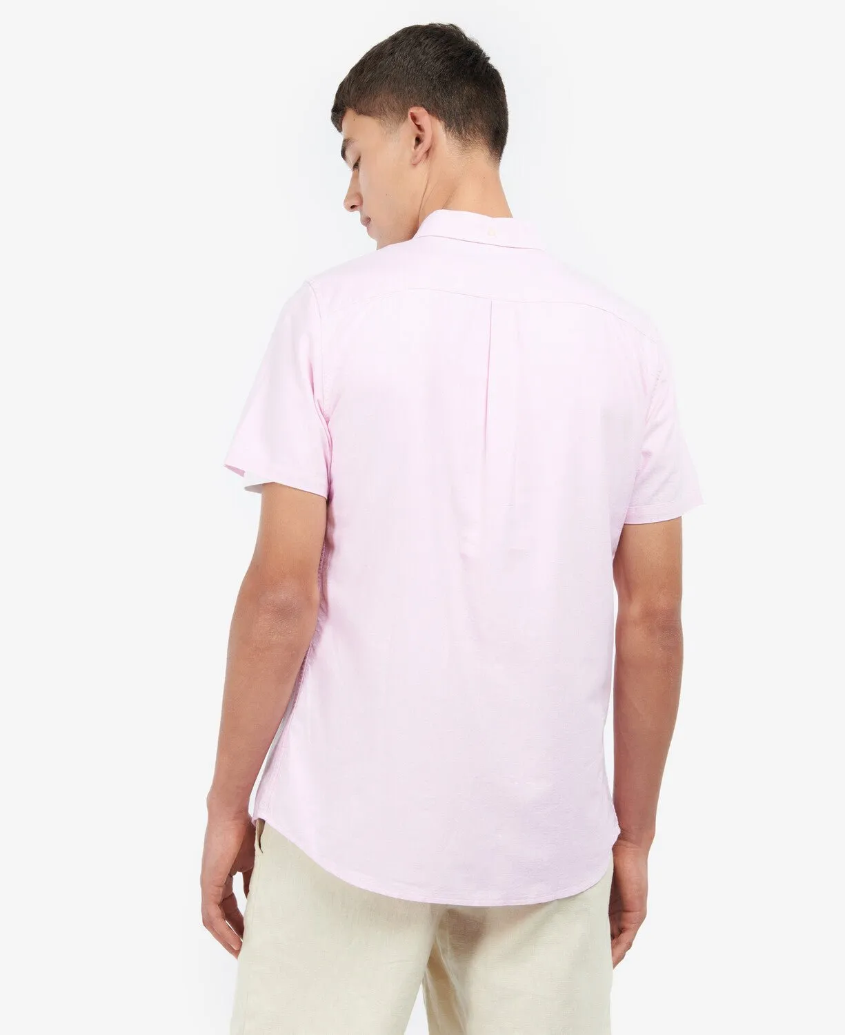 BARBOUR Oxford Short Sleeve Tailored Shirt PINK