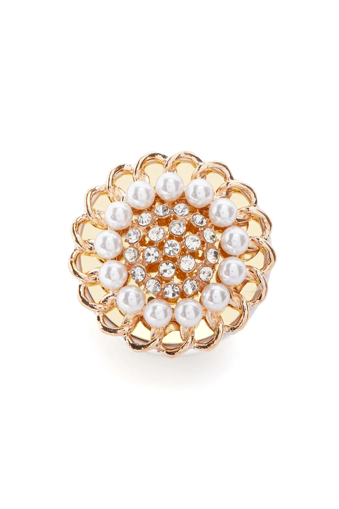 Beautiful Flower Phone Grip - Gold