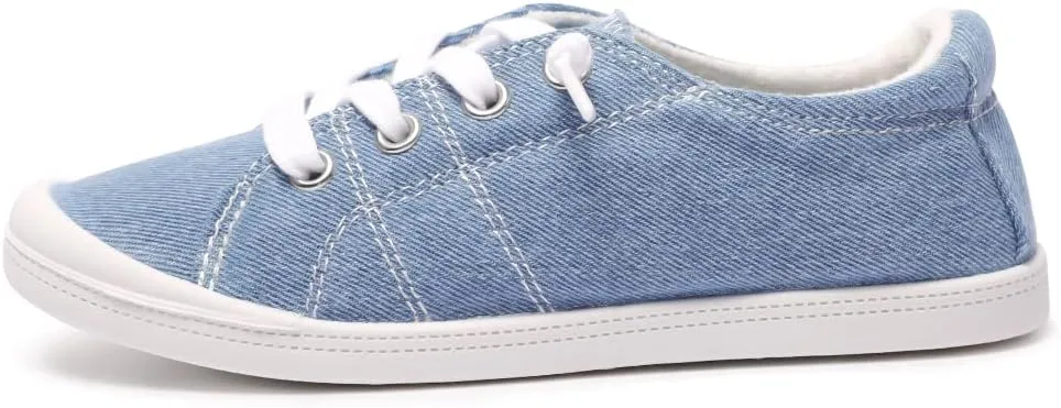 Boy and Girl Slip on Canvas Sneaker, Kids Low Top Casual Fashion Shoes, Comfy Lace up Walking Shoes