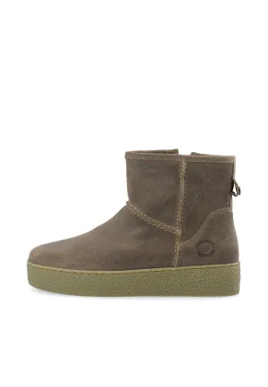 CASCAMILLA Boot W. Inside Zip Semi Warm Lining Oil Suede