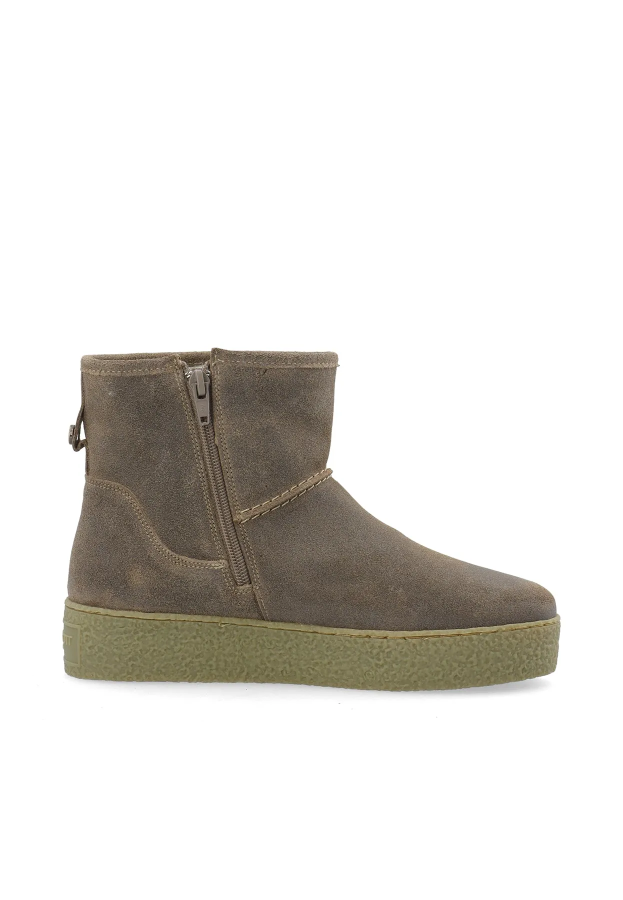 CASCAMILLA Boot W. Inside Zip Semi Warm Lining Oil Suede