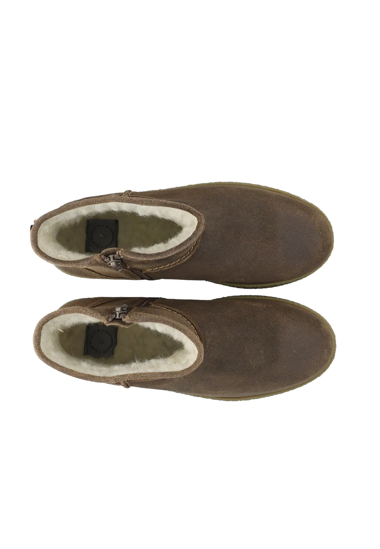 CASCAMILLA Boot W. Inside Zip Semi Warm Lining Oil Suede