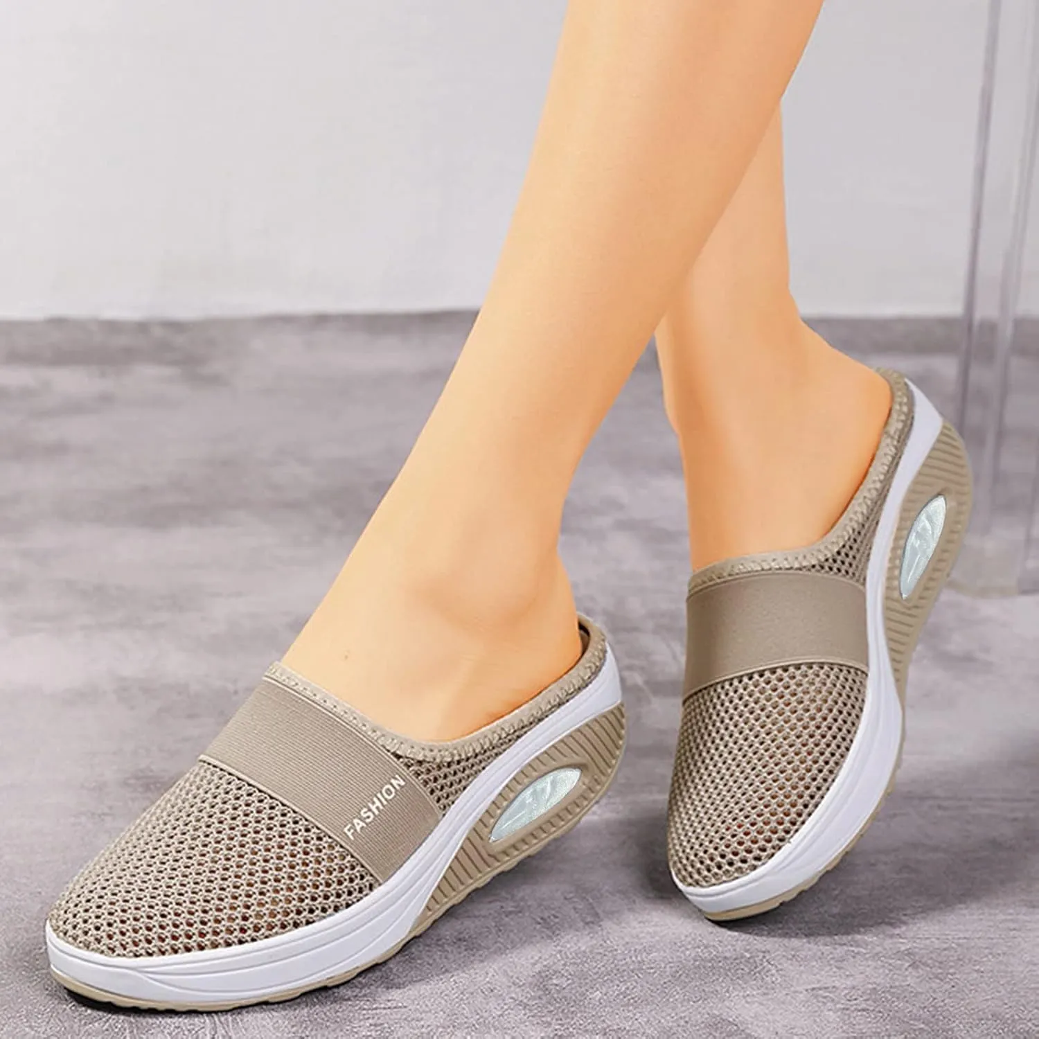 Cathalem Wedge Sandals for Women, Womens Air Cushion Walking Shoes Orthopedic Diabetic Walking Shoes Lace Up Breathable Shoes