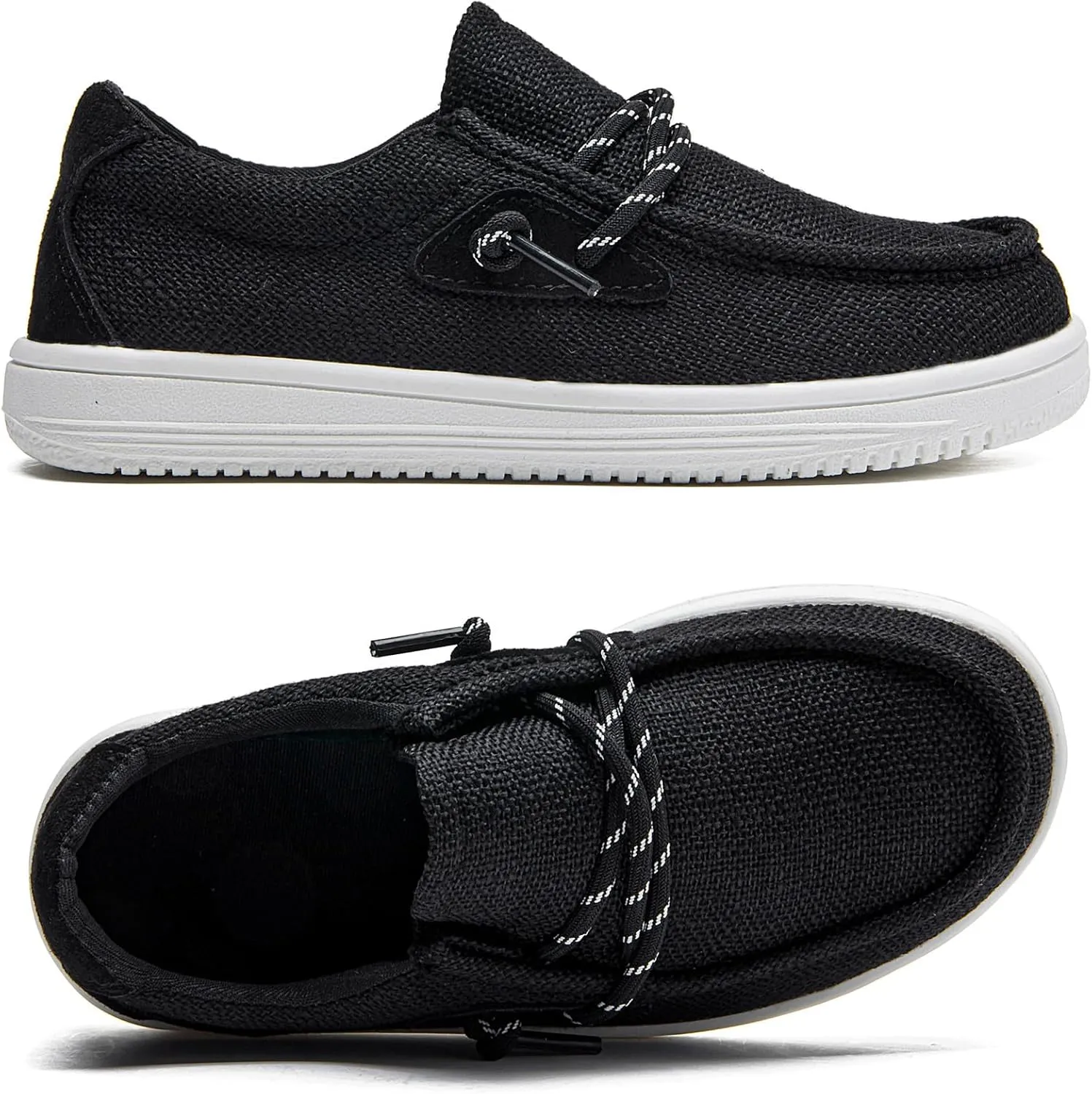 DADAWEN Boys Girls Slip-On Casual Boat Shoes School Dress Shoes Comfortable Lightweight Lace Up Loafers (Toddler/Little Kid/Big Kid)