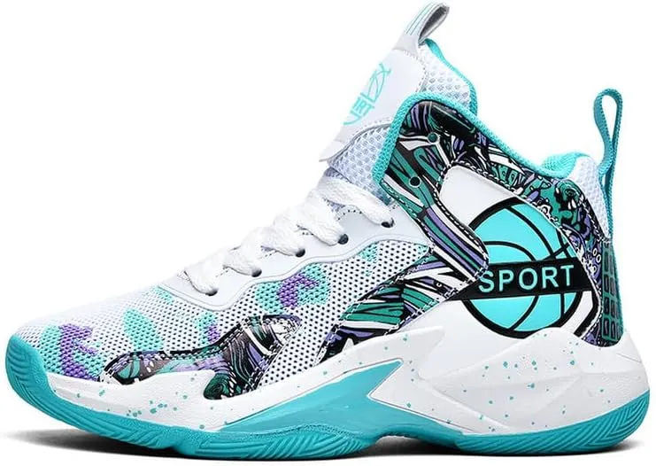 DHOVOR Boys Girls Basketball Shoes Kids Non-Slip Fashion Sneakers Walking Shoes Comfort Sports Shoes for Little Kid/Big Kid