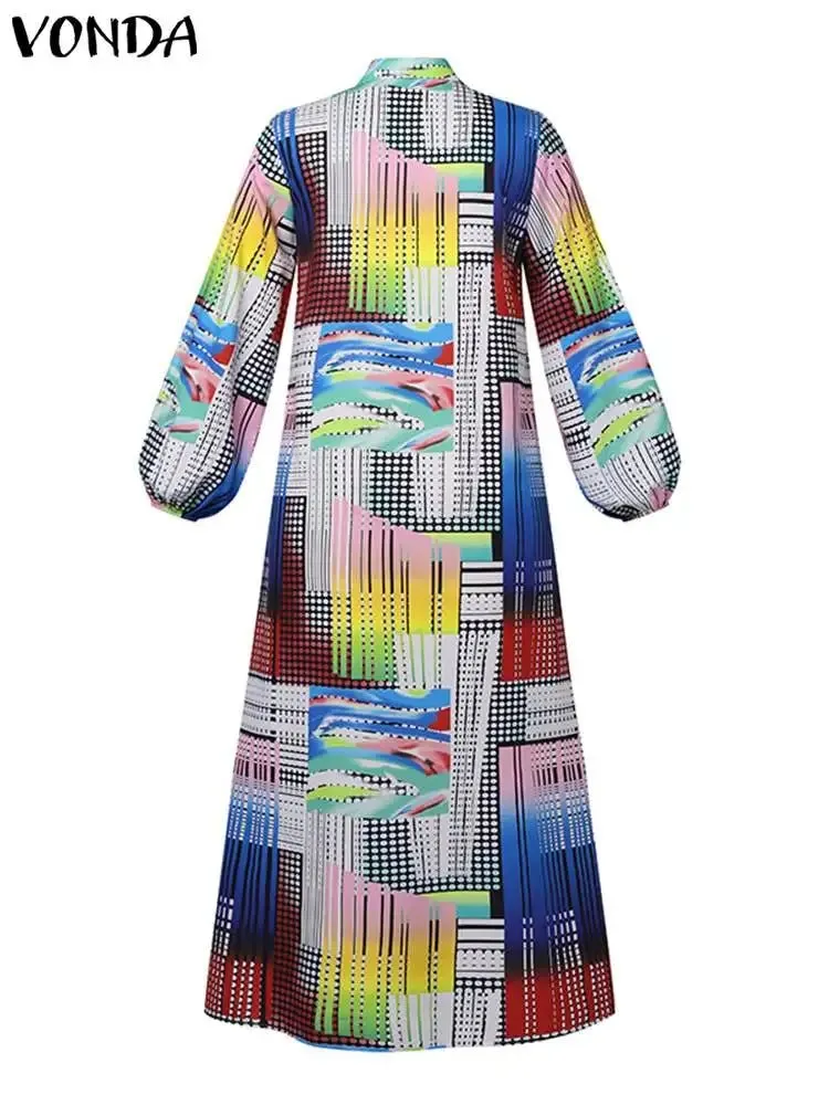 Elegant Vintage Printed Shirt Dress: Perfect for Evening Parties
