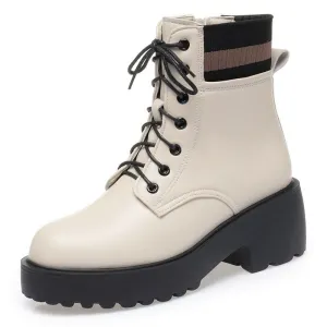 Genuine Leather Wool Warm Non-Slip Women Sock Winter Boots