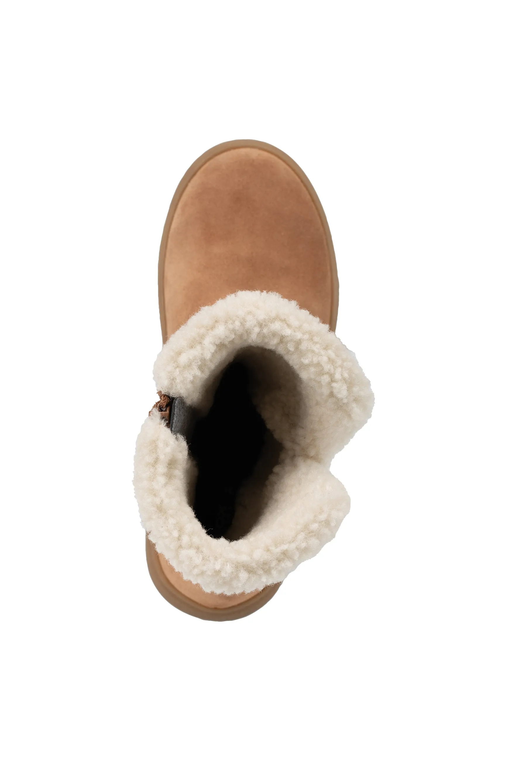 Geox Theleven Girls Whisky Brown Suede Warm Lined Waterproof Boot