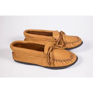 Hides in Hands Women's Vibram Rubber Sole Deerskin Moccasin