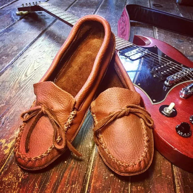 Hides in Hands Women's Vibram Rubber Sole Deerskin Moccasin
