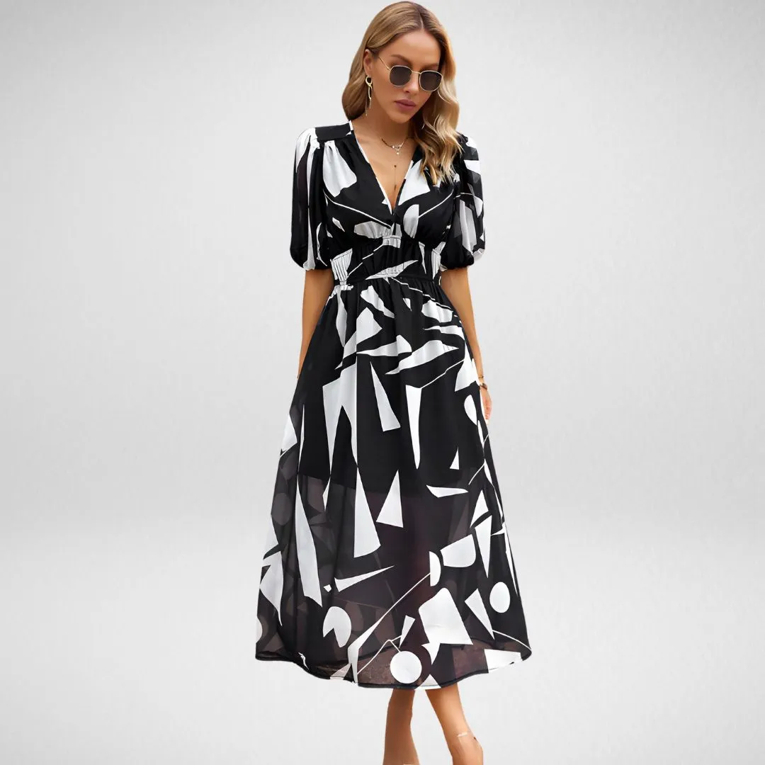 Ivyshape | Charming Dress With V-Neck