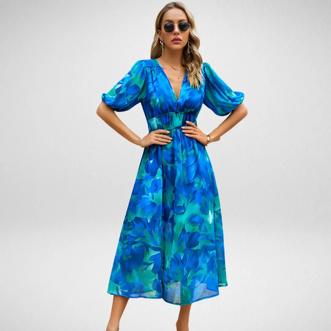 Ivyshape | Charming Dress With V-Neck