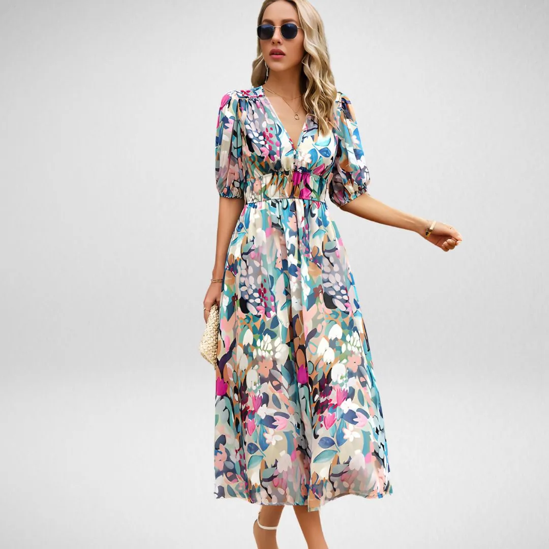Ivyshape | Charming Dress With V-Neck