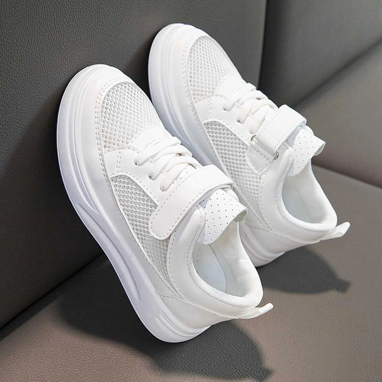 IWIHMIV Boys Girls Mesh Breathable Non Slip Tennis Shoes Casual Running Sports Walking Athletic Shoes Comfort Walking Shoes