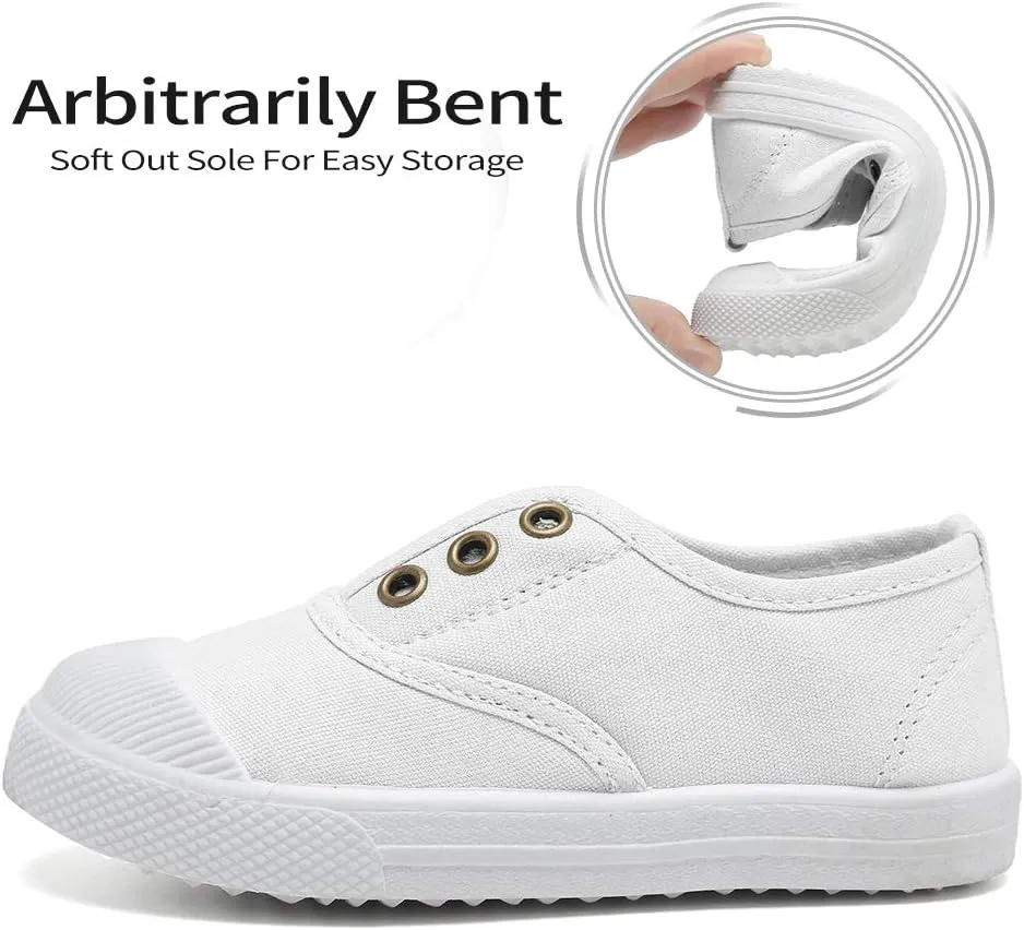 Kids Canvas Sneaker Slip-on Baby Boys Girls Casual Fashion Shoes