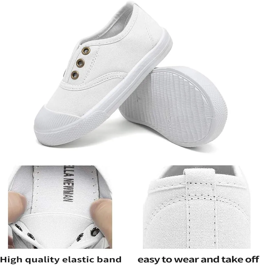 Kids Canvas Sneaker Slip-on Baby Boys Girls Casual Fashion Shoes