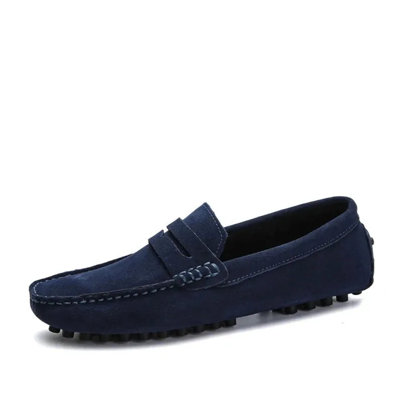 Large Size 49 Men Loafers Soft Moccasins High Quality Spring Autumn Genuine Leather Shoes Men Warm Flats Driving Shoes v1