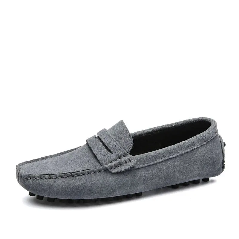 Large Size 49 Men Loafers Soft Moccasins High Quality Spring Autumn Genuine Leather Shoes Men Warm Flats Driving Shoes v1