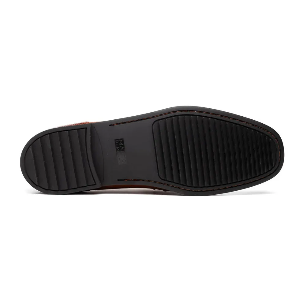 Marco Di Milano Hugo Men's Shoes Honey Exotic Lizard / Calf-Skin Leather Horsebit Loafers (MDM1085)