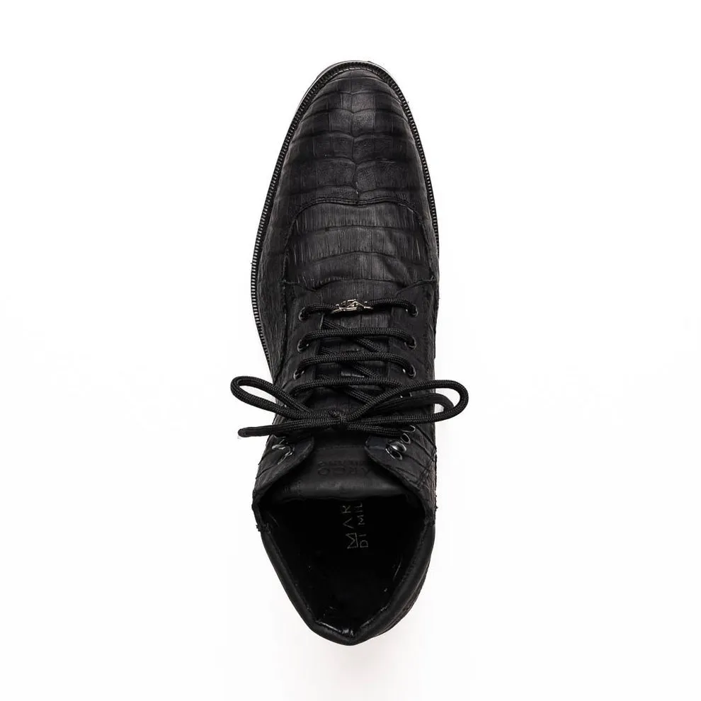 Marco Di Milano Leoni Men's Shoes Oil Orix Genuine Caiman Crocodile Rugged Boots (MDM1089)