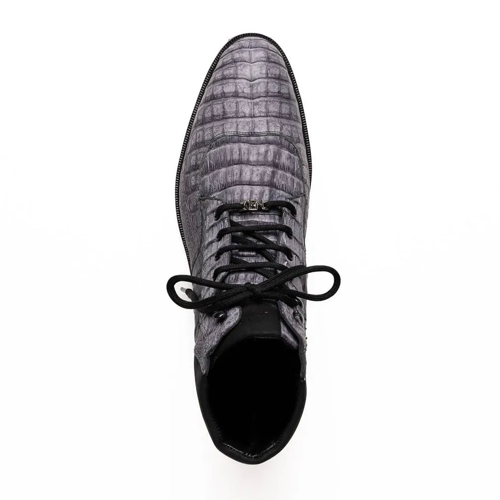 Marco Di Milano Leoni Men's Shoes Oil Orix Genuine Caiman Crocodile Rugged Boots (MDM1089)