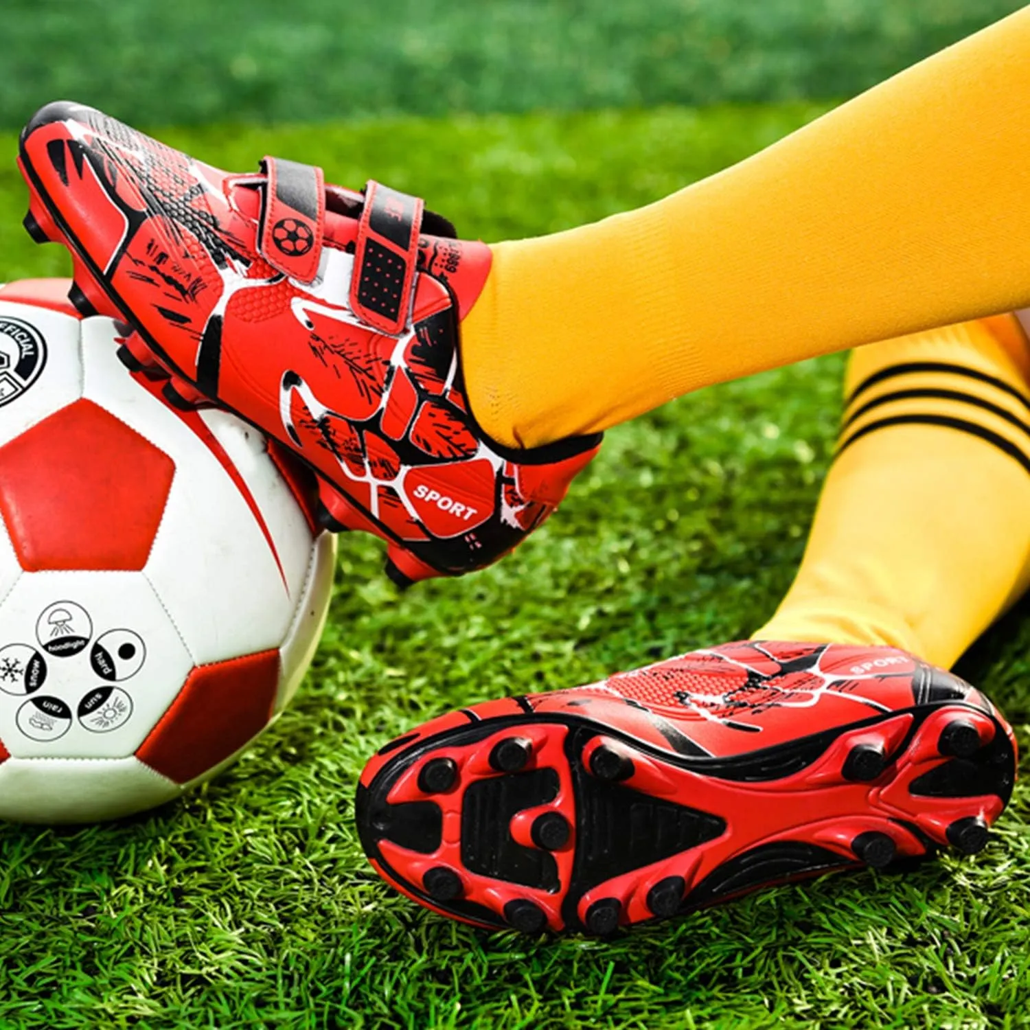 Meidiastra Kids Boy's Girl's Soccer Shoes Athletic Training Soccer Boots Indoor Outdoor Cleats (Toddler/Little Kid/Big Kid)