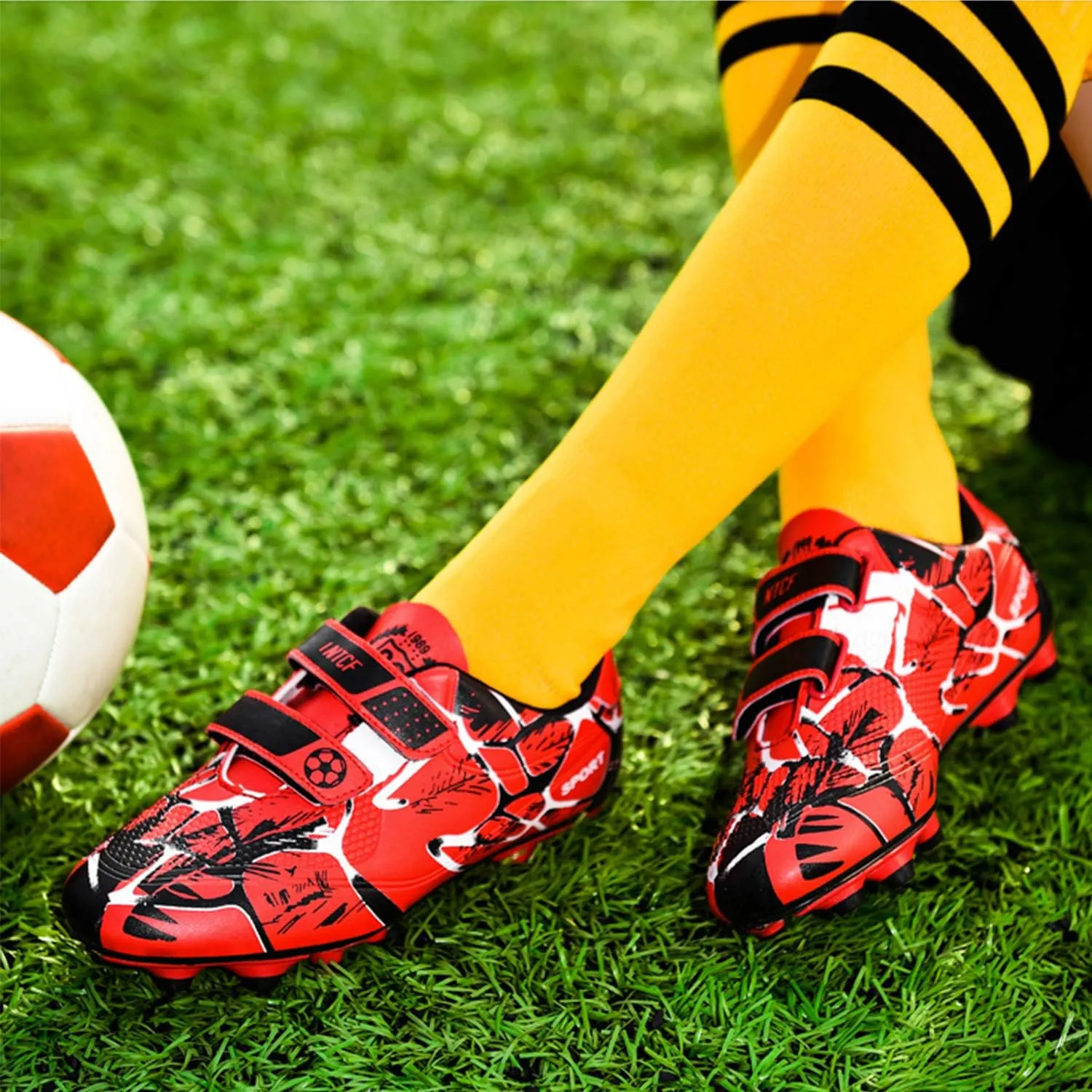 Meidiastra Kids Boy's Girl's Soccer Shoes Athletic Training Soccer Boots Indoor Outdoor Cleats (Toddler/Little Kid/Big Kid)