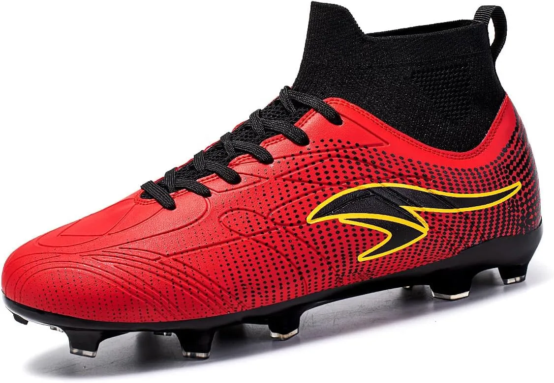 Men's Anti Slip and wear-Resistant Soccer Shoes, Indoor and Outdoor Artificial Turf Training Football Shoes, Breathable and Comfortable