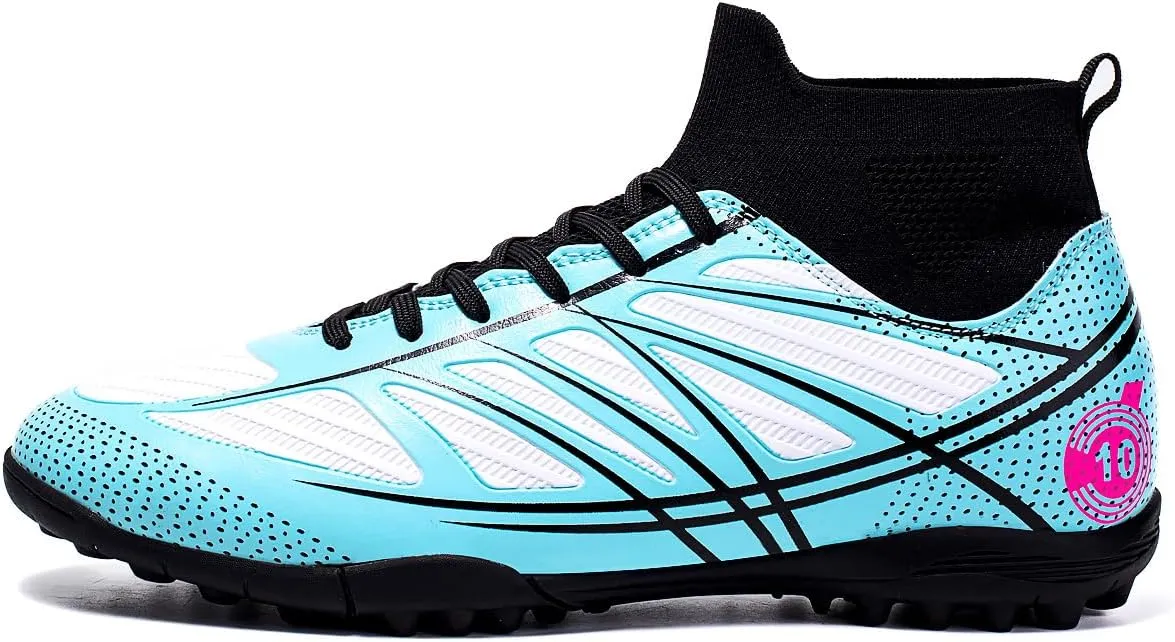 Men's Anti Slip and wear-Resistant Soccer Shoes, Outdoor Lightweight high top Training Football Shoes.