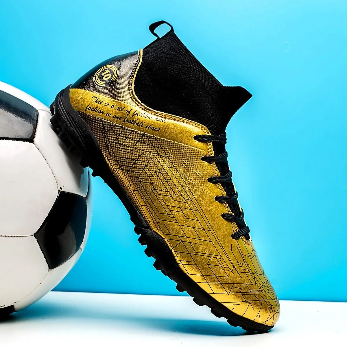Men's Anti Slip and wear-Resistant Soccer Shoes, Suitable for Various Places Such as Indoor and Outdoor Artificial Turf, Professional Football Shoes for competitions.