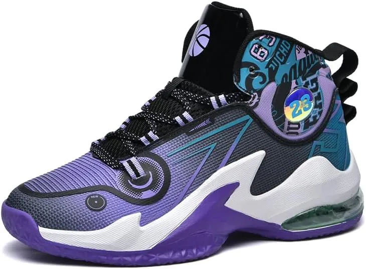 Men's Basketball Shoes Breathable Non Slip Sneakers High Top Ultra-Light Fashion Outdoor Sports Shoes