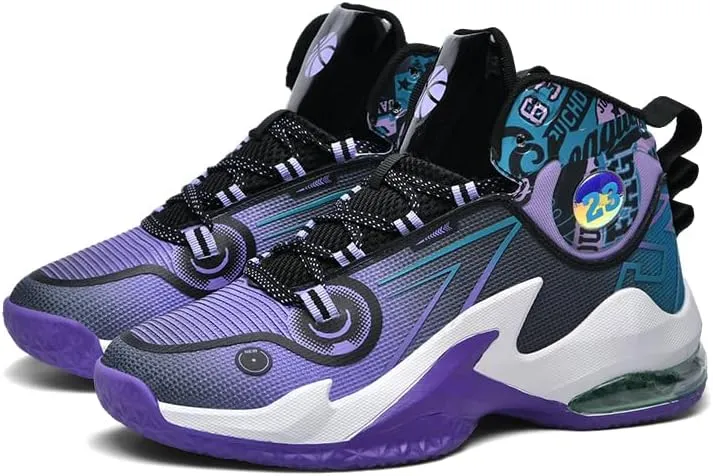 Men's Basketball Shoes Breathable Non Slip Sneakers High Top Ultra-Light Fashion Outdoor Sports Shoes