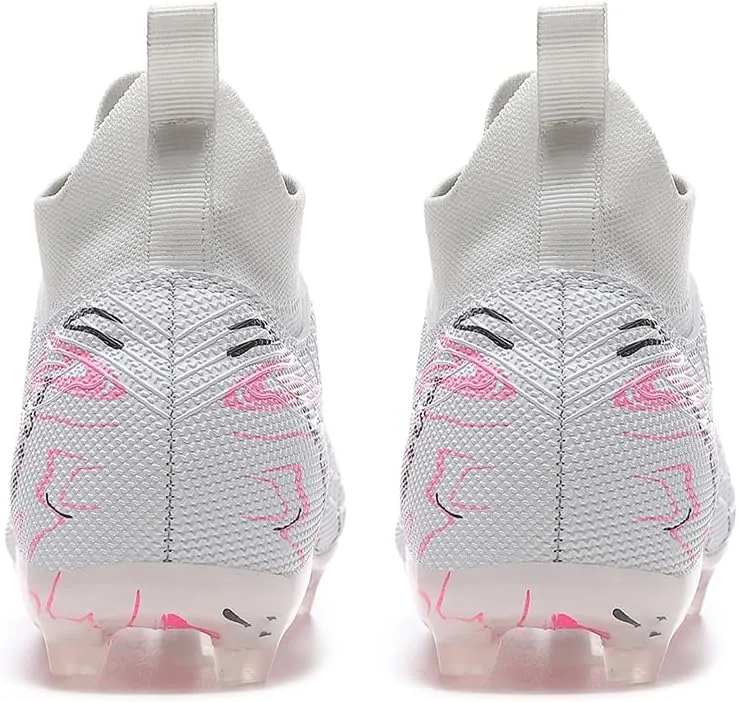 Men's Football Shoes, high Cut Outdoor Sports Spikes, Lightweight and Breathable