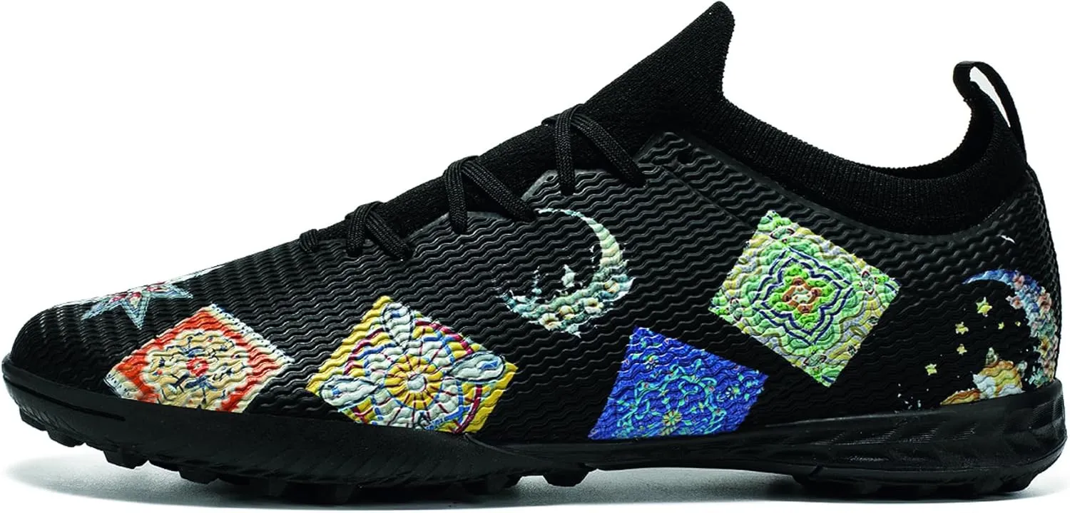 Men's Football Shoes, Indoor and Outdoor Artificial Field Shoes, Low top, Medium Width Version, Training Football Boots