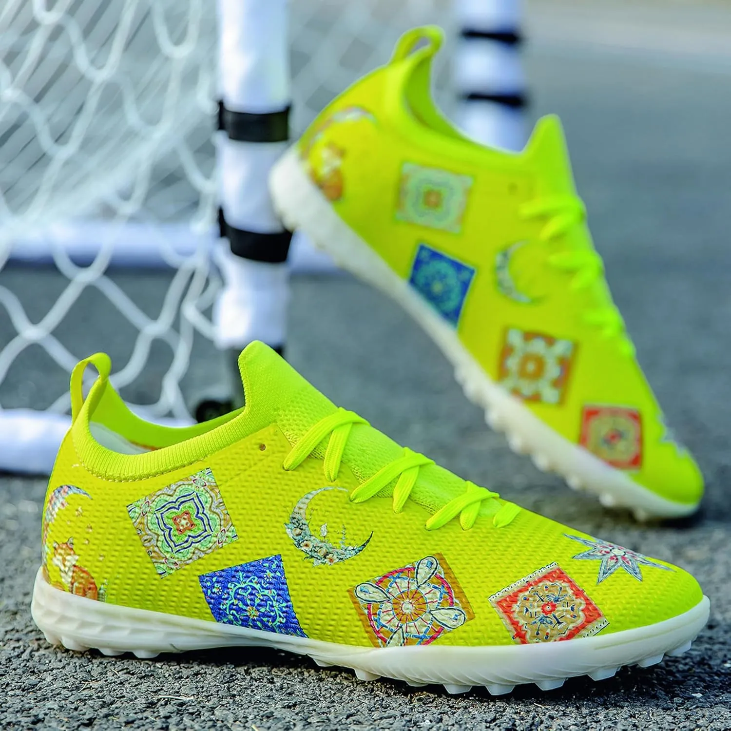 Men's Football Shoes, Indoor and Outdoor Artificial Field Shoes, Low top, Medium Width Version, Training Football Boots