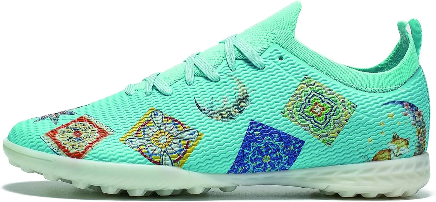 Men's Football Shoes, Indoor and Outdoor Artificial Field Shoes, Low top, Medium Width Version, Training Football Boots