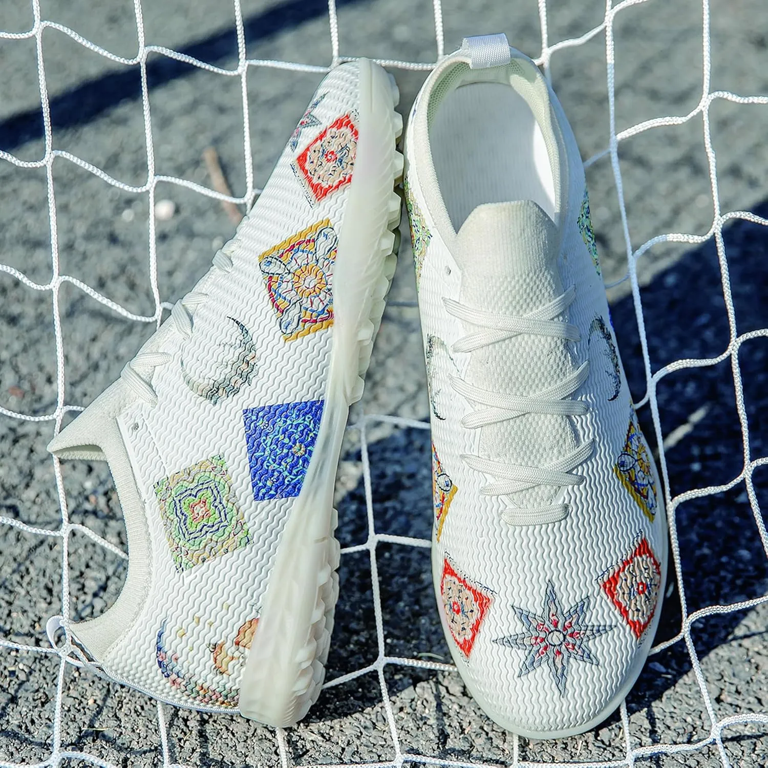 Men's Football Shoes, Indoor and Outdoor Artificial Field Shoes, Low top, Medium Width Version, Training Football Boots