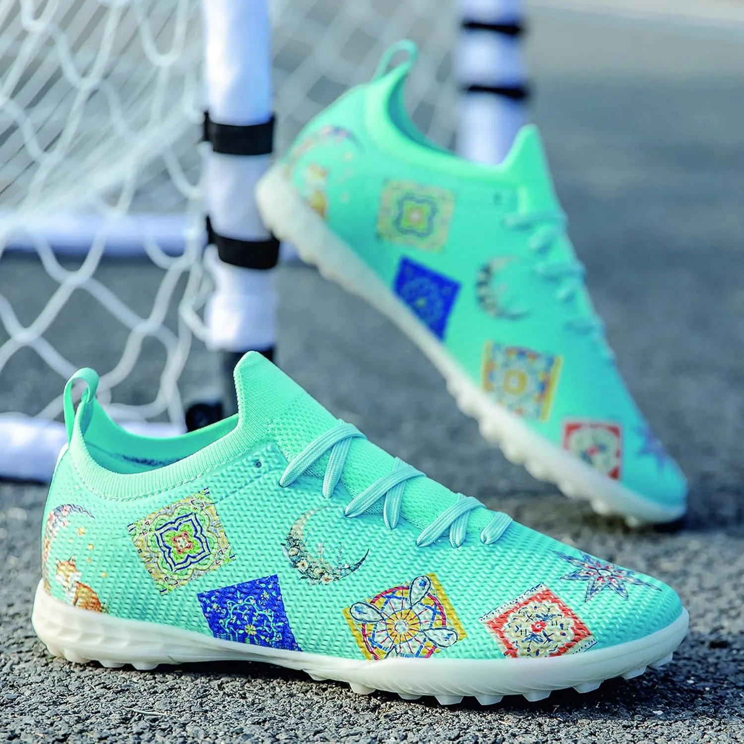 Men's Football Shoes, Indoor and Outdoor Artificial Field Shoes, Low top, Medium Width Version, Training Football Boots