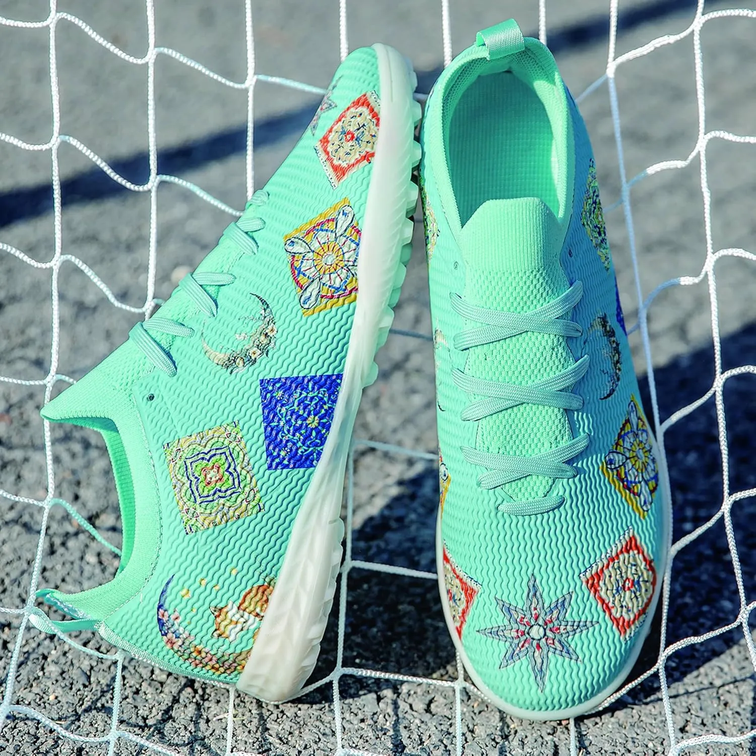 Men's Football Shoes, Indoor and Outdoor Artificial Field Shoes, Low top, Medium Width Version, Training Football Boots