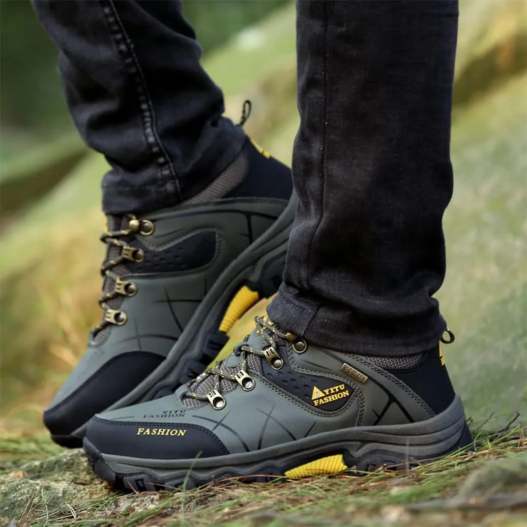 Mens Hiking Sneakers Outdoor Low Top Trekking Boots Lightweight Backpacking Walking Camping Shoes
