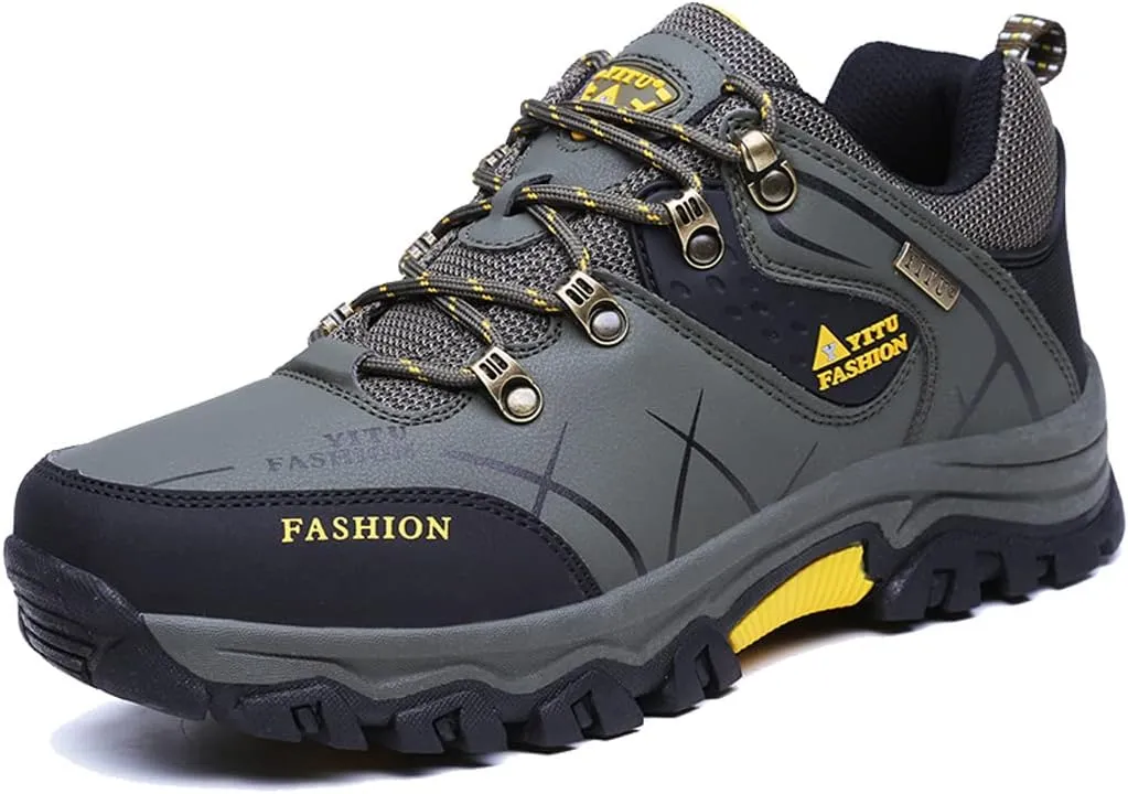 Mens Hiking Sneakers Outdoor Low Top Trekking Boots Lightweight Backpacking Walking Camping Shoes