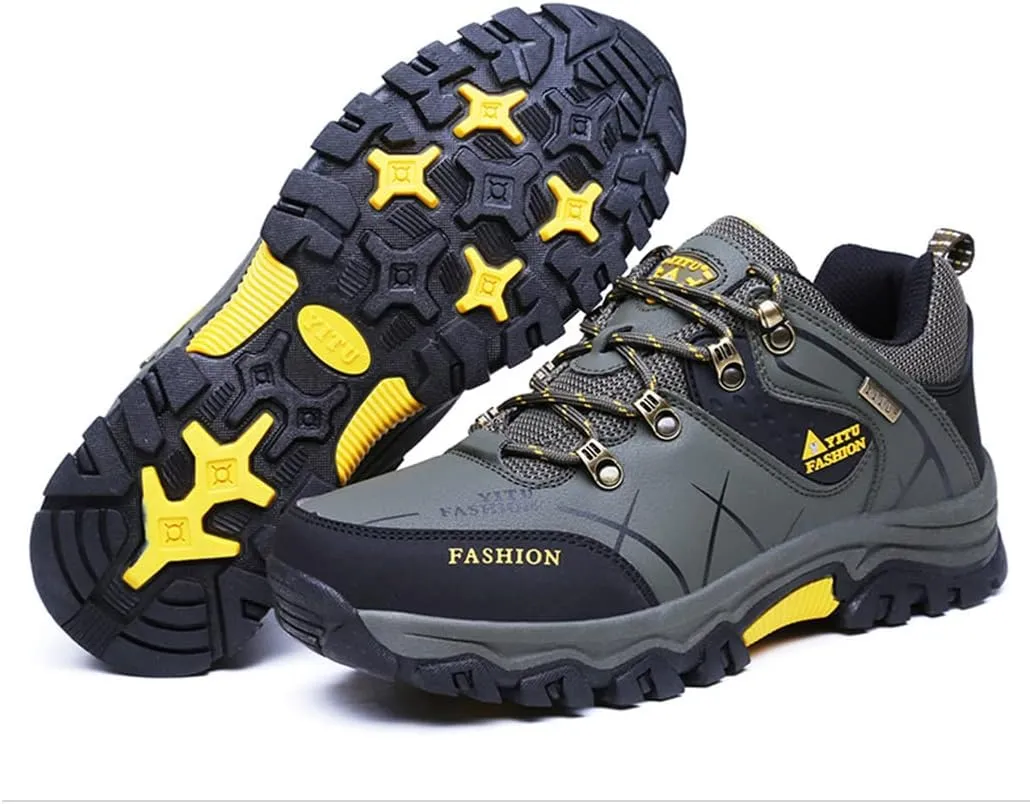 Mens Hiking Sneakers Outdoor Low Top Trekking Boots Lightweight Backpacking Walking Camping Shoes